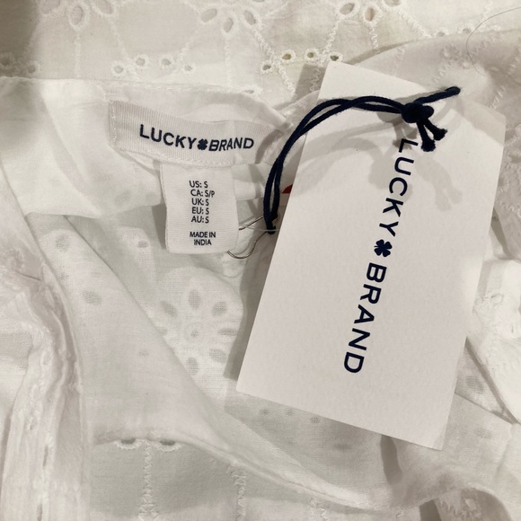 NWT, Lucky Brand Eyelet Tiered Dress, Size S - Picture 10 of 10